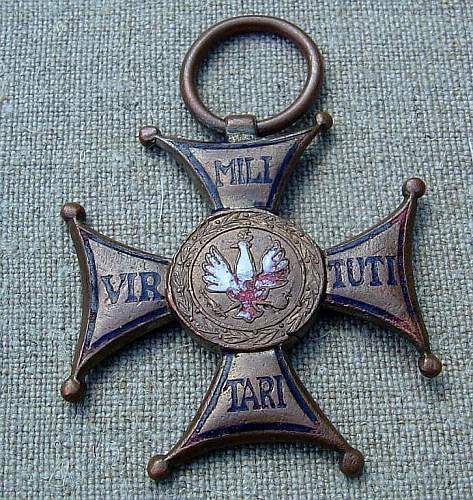 Cross of Valour (Krzy&#380; Walecznych) – Pre-WW2 Types