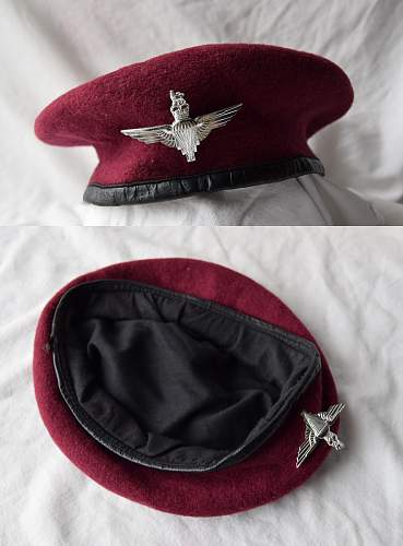 post war British Parachute regiment and Airborne forces maroon berets