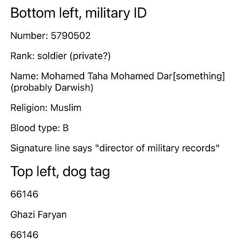 Arabic (Syrian) Dog Tags &amp; ID Cards