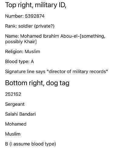 Arabic (Syrian) Dog Tags &amp; ID Cards