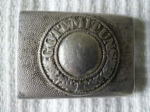 De-nazified german belt buckles!