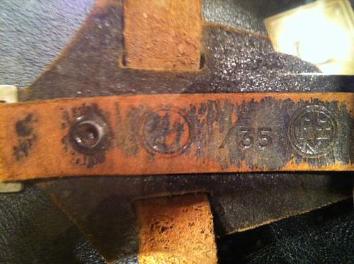 SS leather markings ( belt &amp; cross straps D rings Brocades etc)