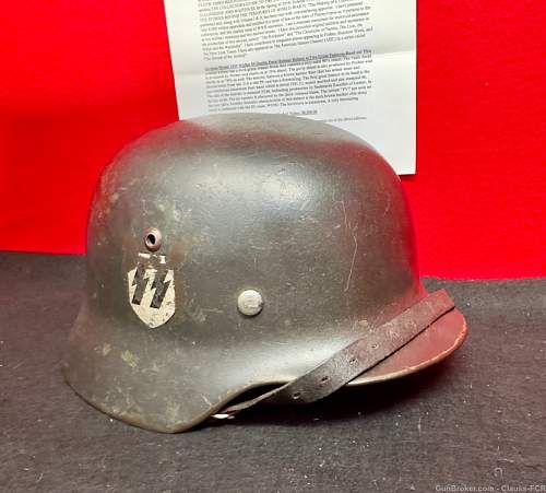 1935 WAFFEN SS &quot;DOUBLE DECAL&quot; M 35 Helmet!