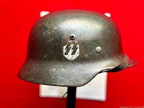 1935 WAFFEN SS &quot;DOUBLE DECAL&quot; M 35 Helmet!