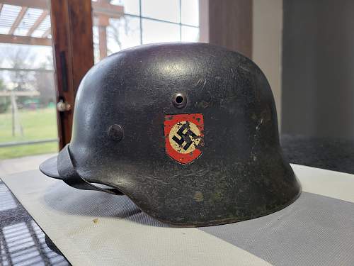 1935 WAFFEN SS &quot;DOUBLE DECAL&quot; M 35 Helmet!