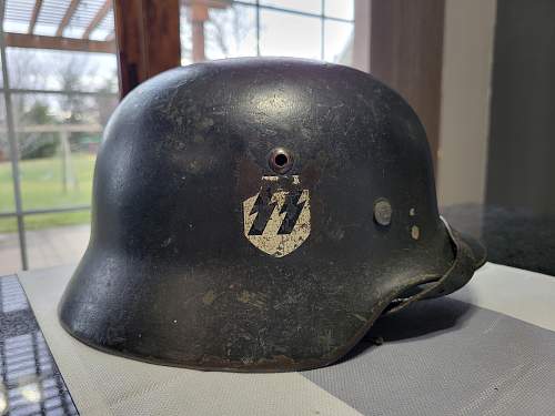 1935 WAFFEN SS &quot;DOUBLE DECAL&quot; M 35 Helmet!