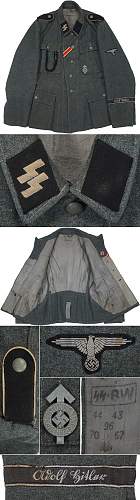 WWII Waffen-SS Elite M40 Götz von Berlichingen &amp; M43 Signal Corps Tunics complete with Insignia (Authentic or Fake?) Help?