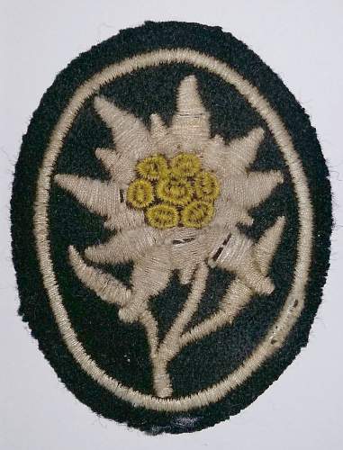 SS Gebirgsjäger edelweiss badge.