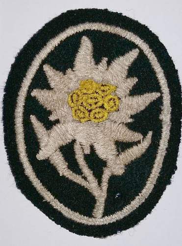 SS Gebirgsjäger edelweiss badge.