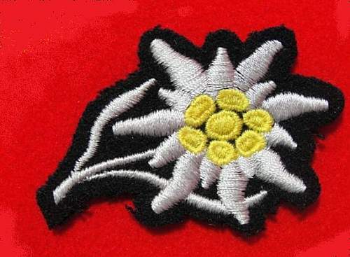 SS Gebirgsjäger edelweiss badge.