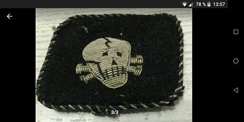 Early SS Totenkopf Tab? Questionable object.... help needed please