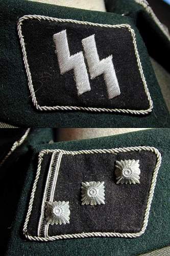 Waffen SS tunic, and breeches for viewing...