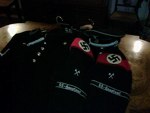 Authentic SS uniforms.