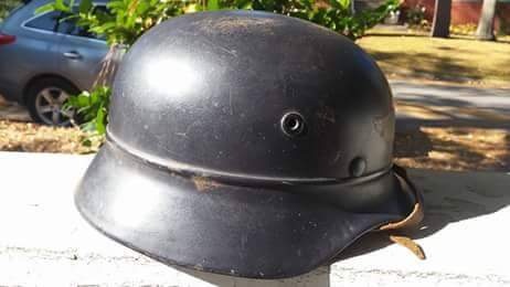 2 newest addition to the collection, m42 plain Jane helmet and beaded m40 luftschutz helmet