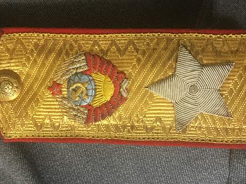 Soviet Marshal embroidery quality on Visor Hats, Shoulder Boards and Uniforms