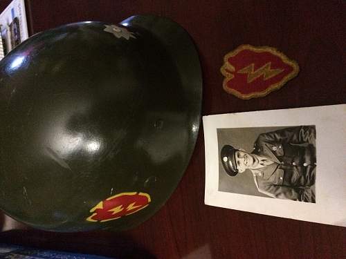 25th inf. m1 helmet liner!