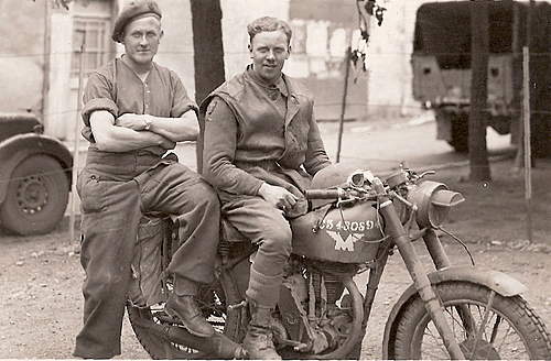 British bike pictures, Arromanches (Normandy), 1944