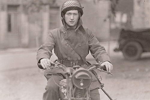 British bike pictures, Arromanches (Normandy), 1944