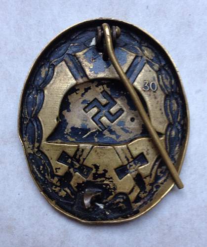 1939 Black Wound Badge (1939 Verwundetenabzeichen im Schwartz)