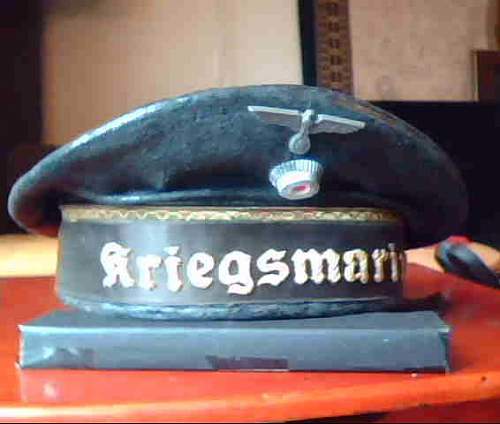 Leather Reichsmarine/Kriegsmarine Fleet Officer's Cap