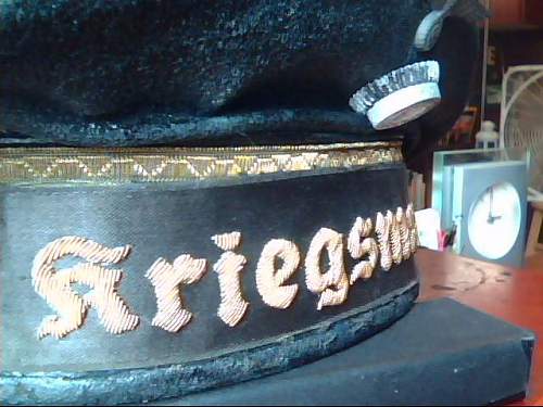 Leather Reichsmarine/Kriegsmarine Fleet Officer's Cap