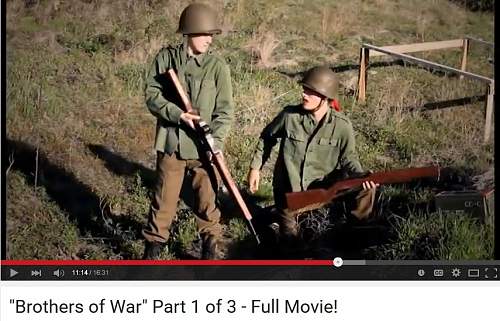 WWII movie BROTHERS of WAR post war helmets used in movie UK