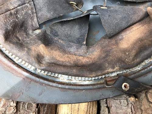 American WW1 adrian helmet with unknown US badge