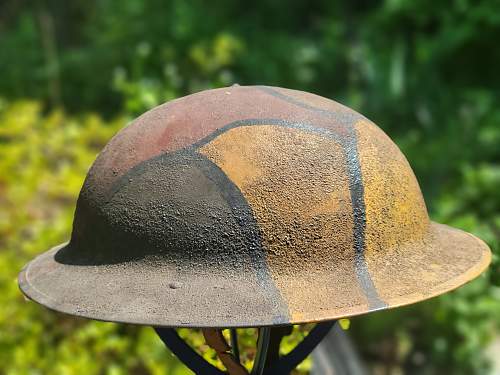 WWI US camo helmet