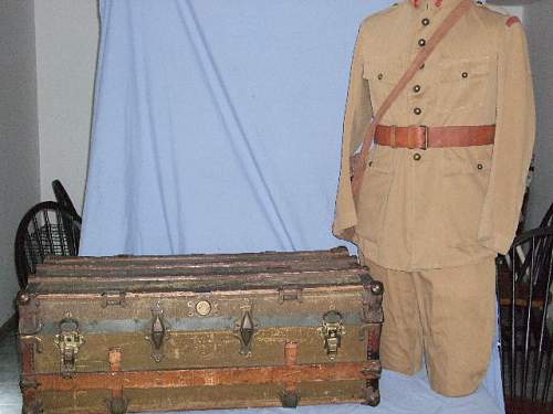 The two trunk-uniform grouping of Lewis C. Gilger; American Field Service SSU 69