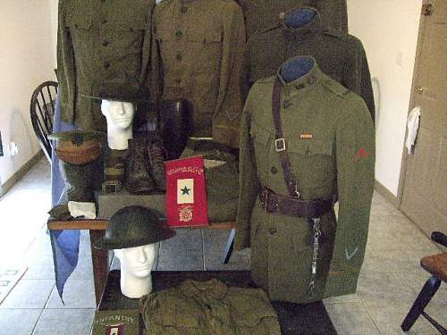 The two trunk-uniform grouping of Lewis C. Gilger; American Field Service SSU 69